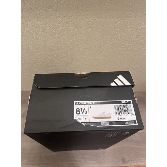 Adidas VL Court Base Women’s Sneakers Size 8.5 – White/Light Blue – New With Box - Picture 4 of 4